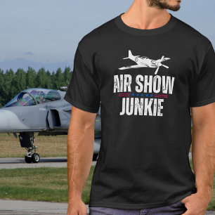 Militärt Vintageflygplan WWII-flygshowfixerad T Shirt