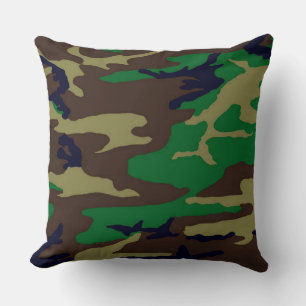 Militärt Woodland Camo Pillow Kudde