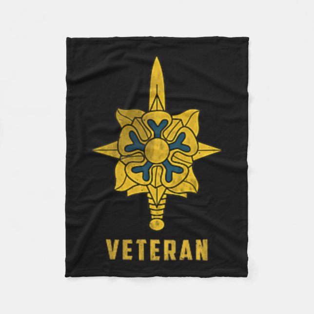 Militärunderrättelsetjänsten Veteran Logotyp Pappa Fleecefilt (Framsidan)