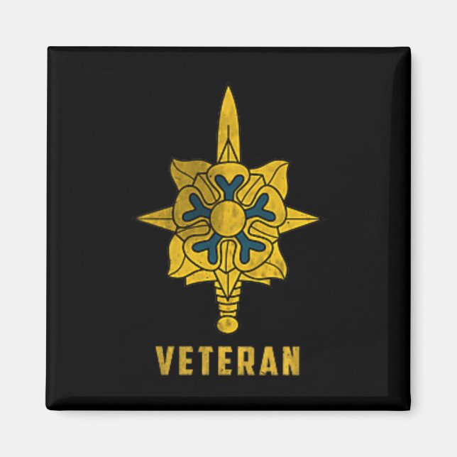 Militärunderrättelsetjänsten Veteran Logotyp Pappa Magnet (Framsidan)