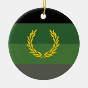 Militäruniform Stolthetsflagga Julgransprydnad Keramik