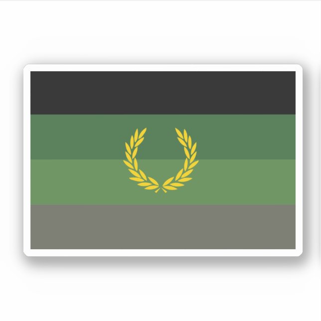 Militäruniform Stolthetsflagga Klistermärken (Framsida)