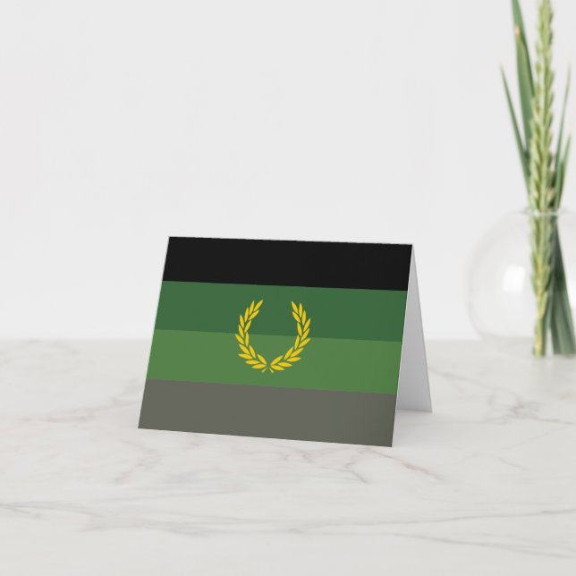 Militäruniform Stolthetsflagga Kort (Framsida)