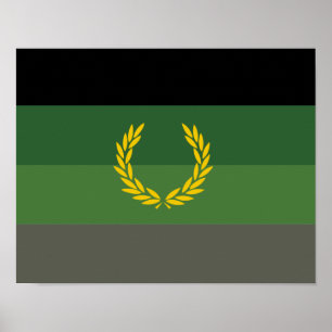 Militäruniform Stolthetsflagga Poster