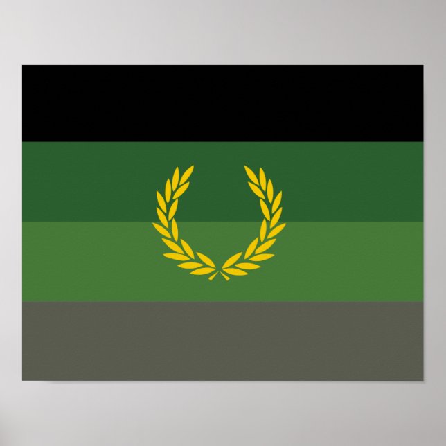 Militäruniform Stolthetsflagga Poster (Framsidan)
