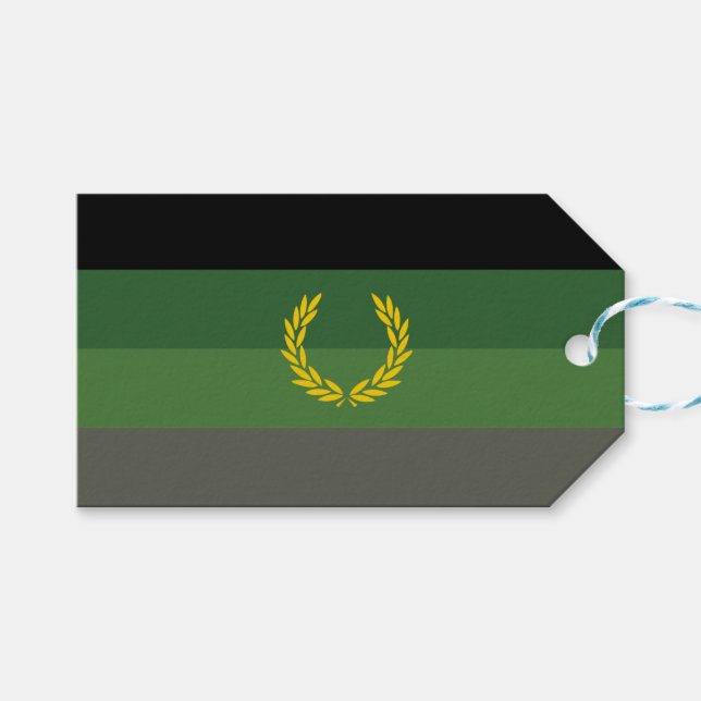 Militäruniform Stolthetsflagga Presentetikett (Framsidan (Horisontell))