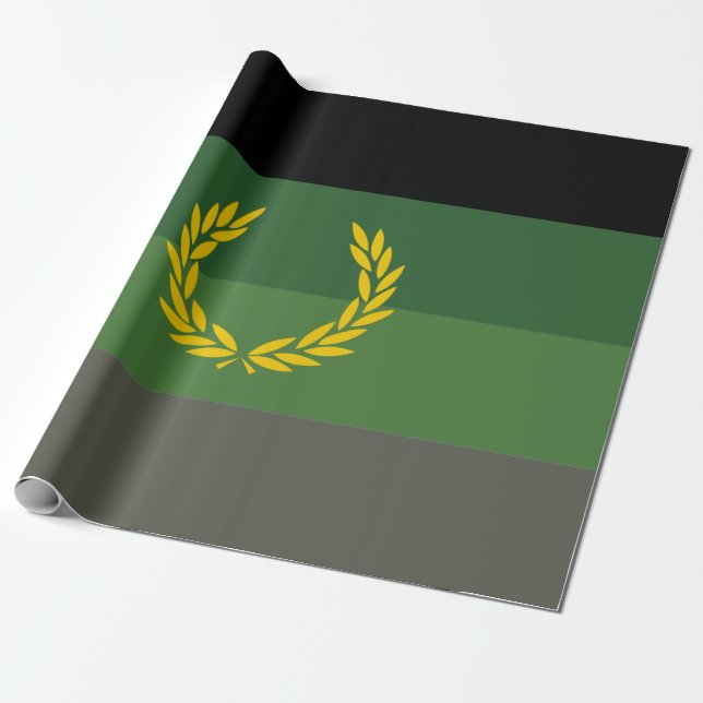 Militäruniform Stolthetsflagga Presentpapper (Utrullad)