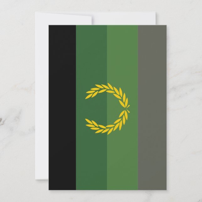 Militäruniforms stolthetsflagga julkort (Framsida)