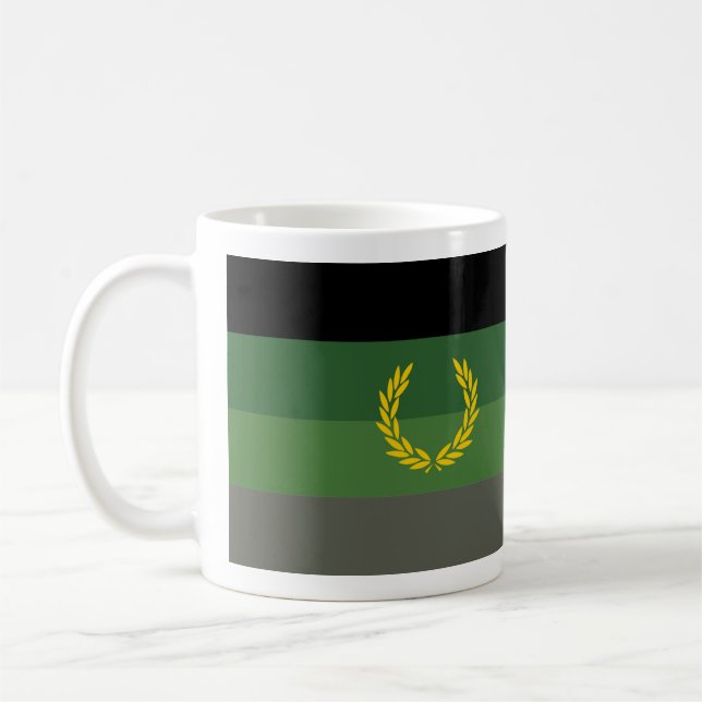 Militäruniforms stolthetsflagga kaffemugg (Vänster)