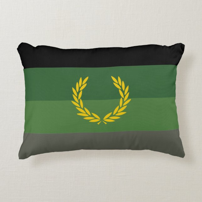 Militäruniforms stolthetsflagga prydnadskudde (Framsidan)
