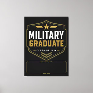 Militärutexaminerad 2026 Anpassat Namn Canvas