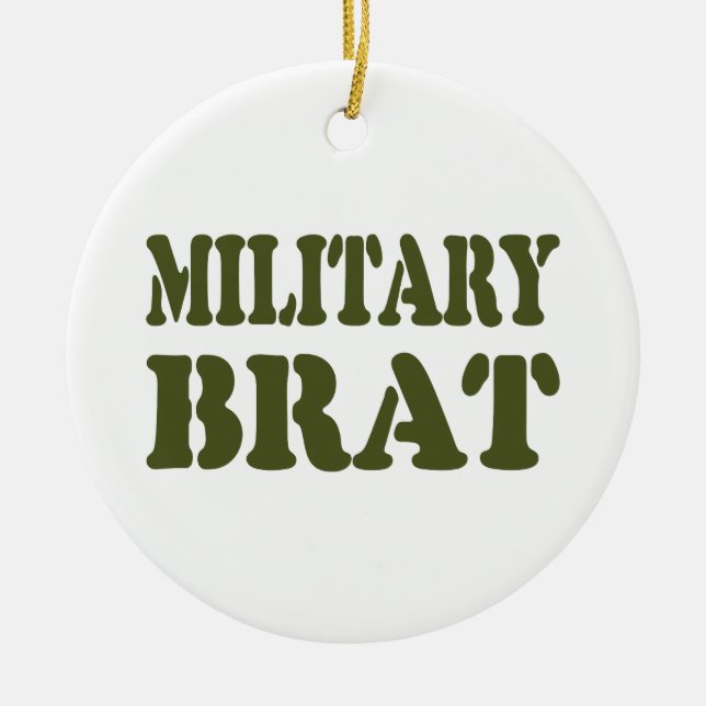 MILITARY BRAT JULGRANSPRYDNAD KERAMIK (Framsidan)