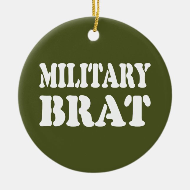 MILITARY BRAT JULGRANSPRYDNAD KERAMIK (Framsidan)