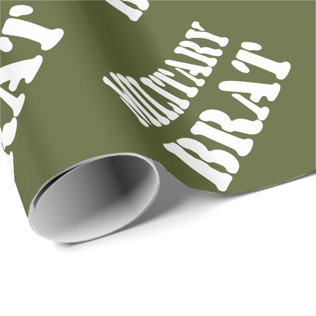 MILITARY BRAT PRESENTPAPPER (Rullad Hörn)