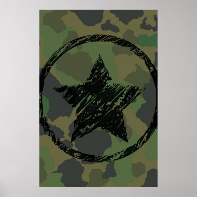 military camouflage design poster (Framsidan)