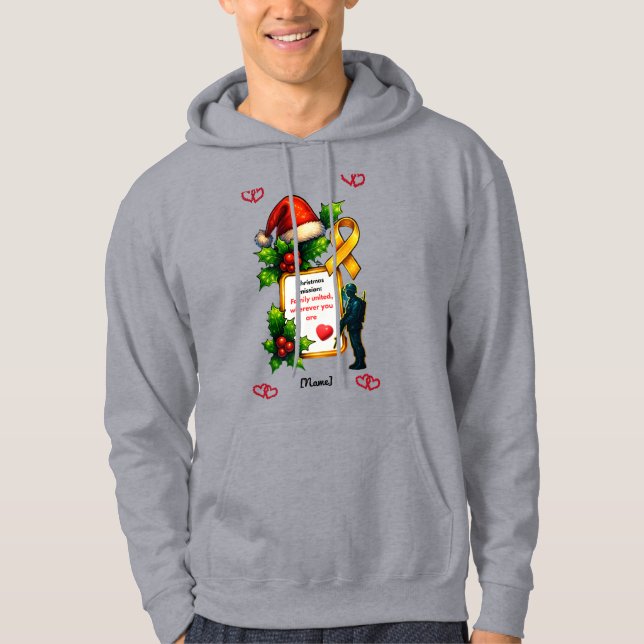 Military Christmas Family Matching – "Christ Hoodie (Framsida)