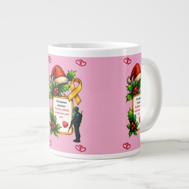 Military Christmas Family Matching – Christ Jumbo Mugg (Framsida höger)