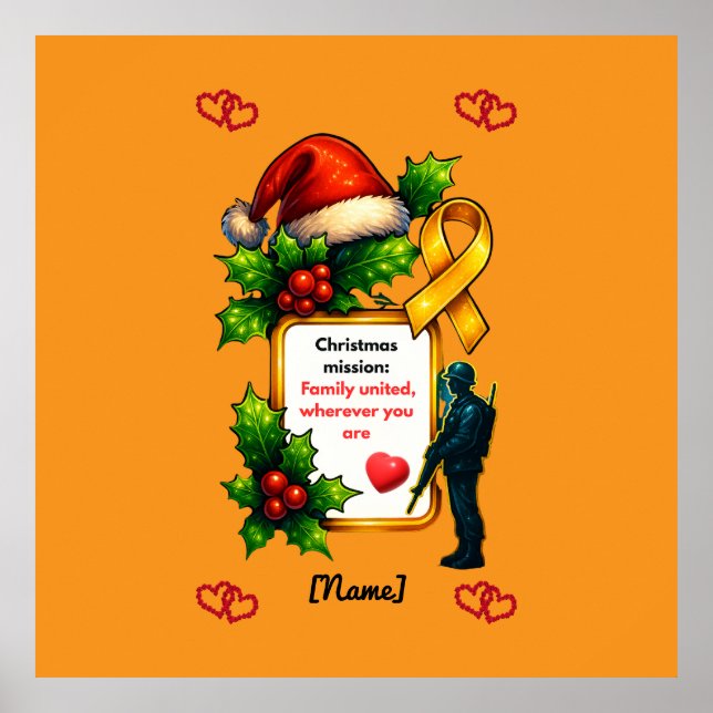 Military Christmas Family Matching – Christ Poster (Framsidan)