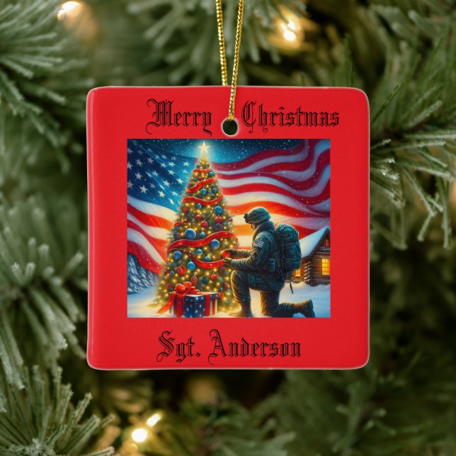 Military Christmas Ornament (Träd)