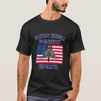 Military Freefall Parachutist Jumpmaster Front T Shirt