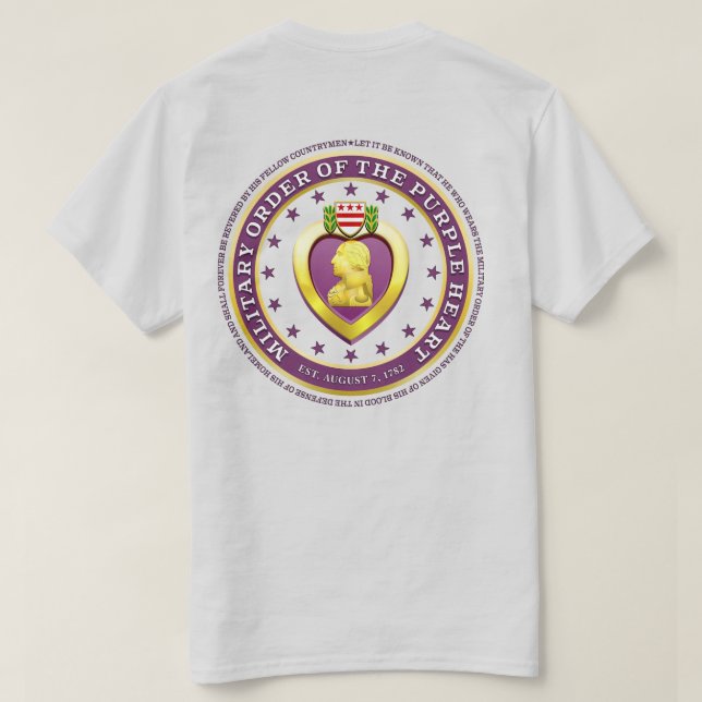 Military Order of the Purple Heart 2 T Shirt (Design baksida)