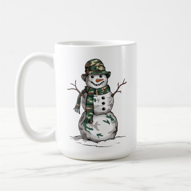 Military Snowman  Kaffemugg (Vänster)