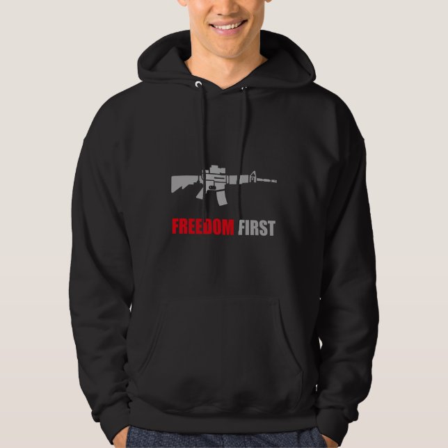 Military Survival Rifle Design Hoodie (Framsida)