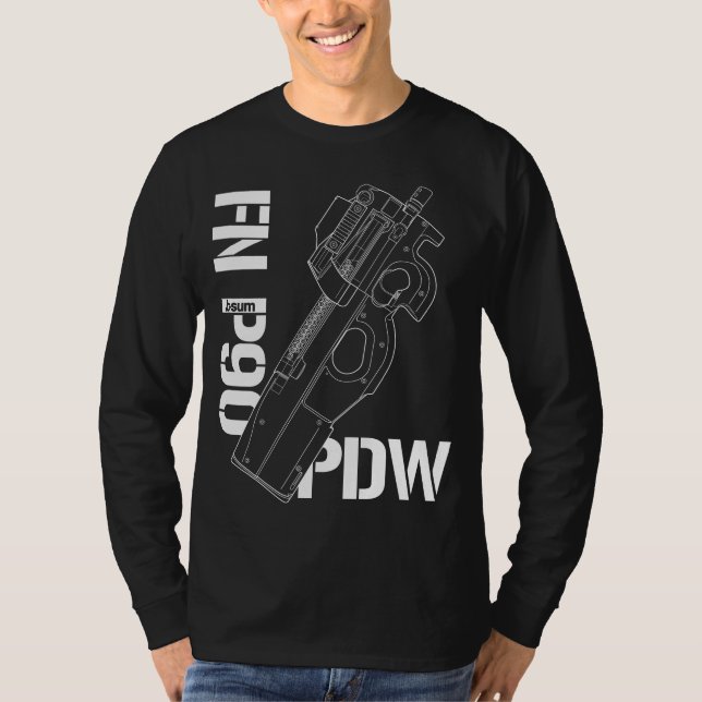 military t-shirts FN P90 PDW (Framsida)