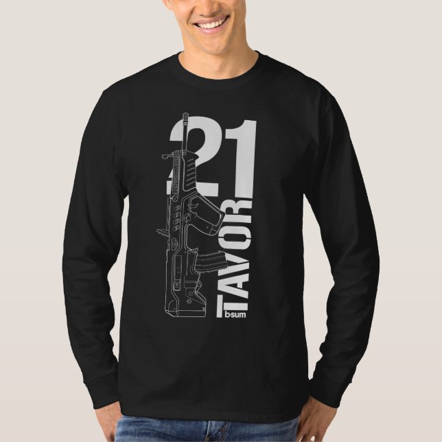 military t-shirts IWI Tavor21 Assault rifle (Framsida)