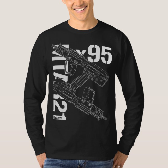 military t-shirts IWI X95 Rifle (Framsida)