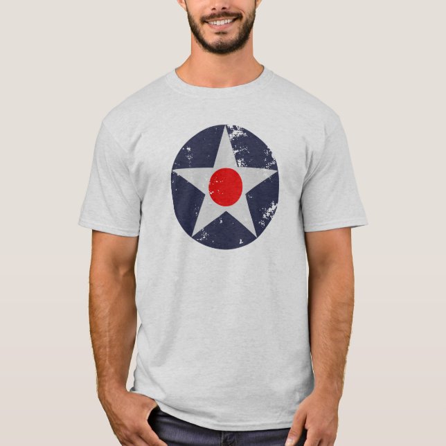Military USAAC Air Corps WW2  T Shirt (Framsida)