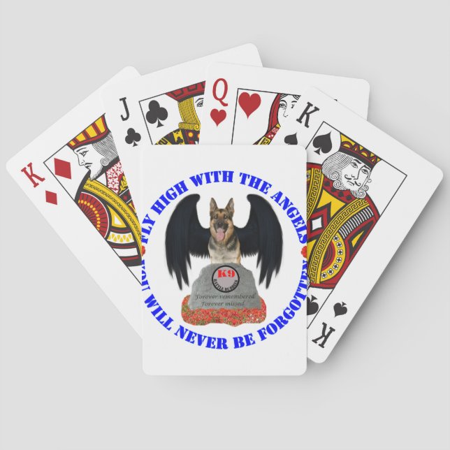 Military Working Dogs M.W.D. Spel Kort (Baksidan)