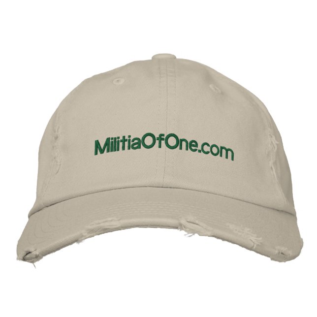 MilitiaOfOne.com Hat Broderad Keps (Framsida)