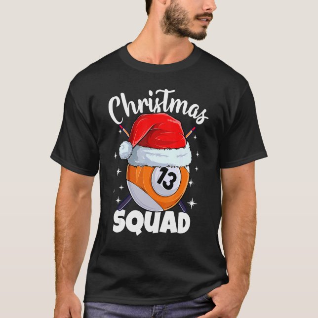 Miljarder 13 Boll-julafton Bassäng Bollar Billi T Shirt (Framsida)