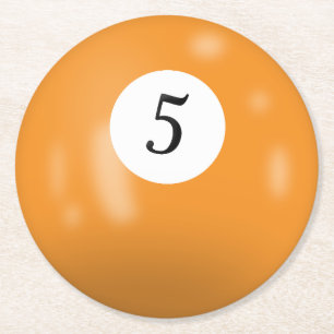 Miljarder 5 boll underlägg papper rund