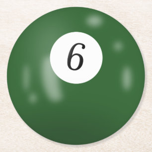 Miljarder 6 boll underlägg papper rund