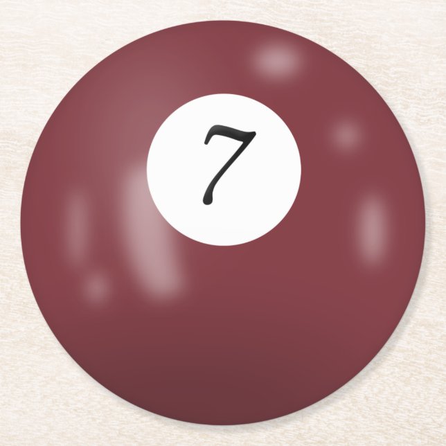 Miljarder 7 boll underlägg papper rund (Framsidan)