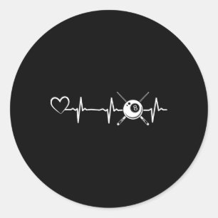 Miljarder 8-boll Bassäng miljardhjärtslag Heartsla Runt Klistermärke