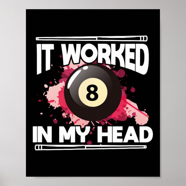 Miljarder 8 Boll Bassäng Player fungerade 8 i min  Poster (Framsidan)