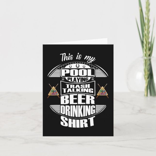 Miljarder 8 Boll Bassäng Player Sarcasm Novelty Hu Kort (Framsida)