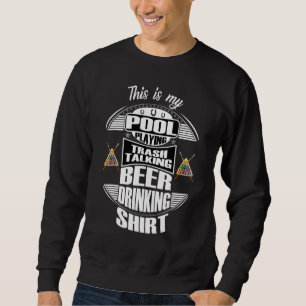 Miljarder 8 Boll Bassäng Player Sarcasm Novelty Hu Lång Ärmad Tröja