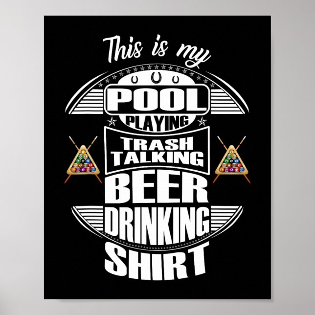 Miljarder 8 Boll Bassäng Player Sarcasm Novelty Hu Poster (Framsidan)