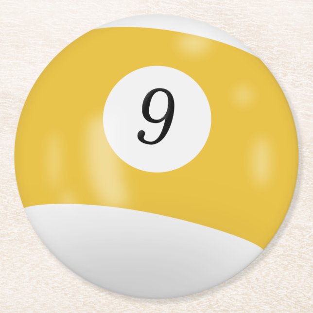 Miljarder 9 boll underlägg papper rund (Framsidan)