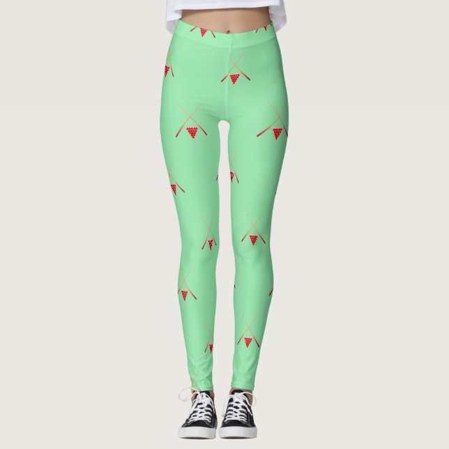Miljarder bassäng på grönt leggings (Framsida)