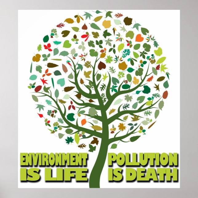 Miljö är Life Pollution är Död Poster (Framsidan)