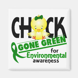Miljö- för chick grönt 2 väck magnet
