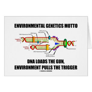 Miljö- genetikMottoDNA laddar miljön Hälsningskort