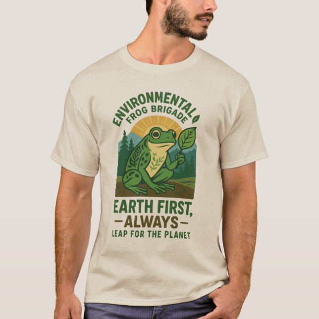 Miljö Groda Brigade – Jorden Först, Alltid T Shirt (Framsida)