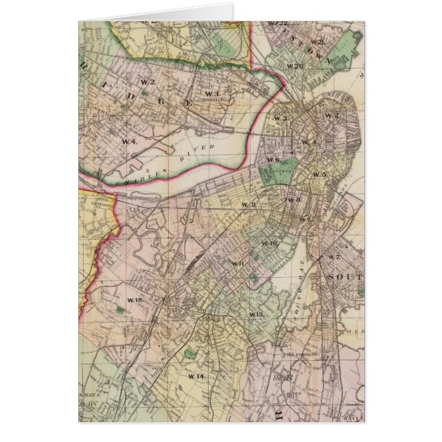 Miljö i Boston Hälsningskort (Framsidan)