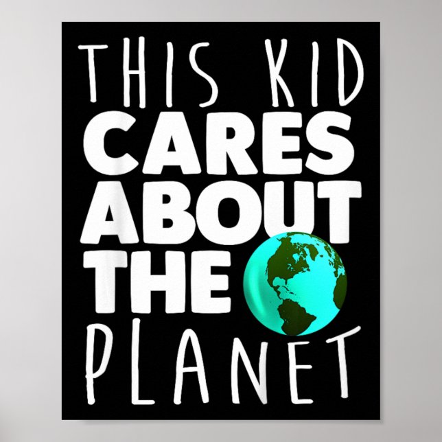 Miljö - klimatförändring grafi för barn poster (Framsidan)